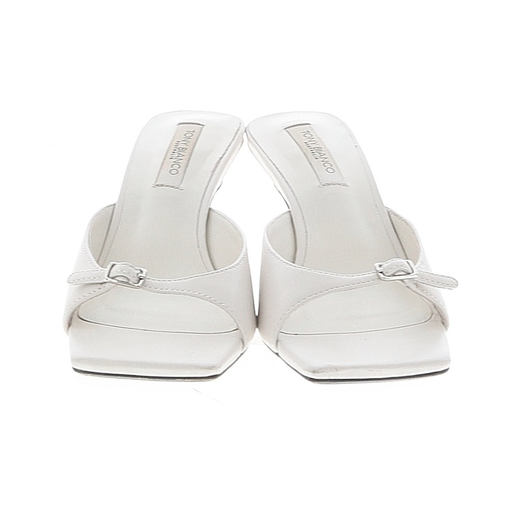 Tony Bianco Cream Square-Toe Mule Slides